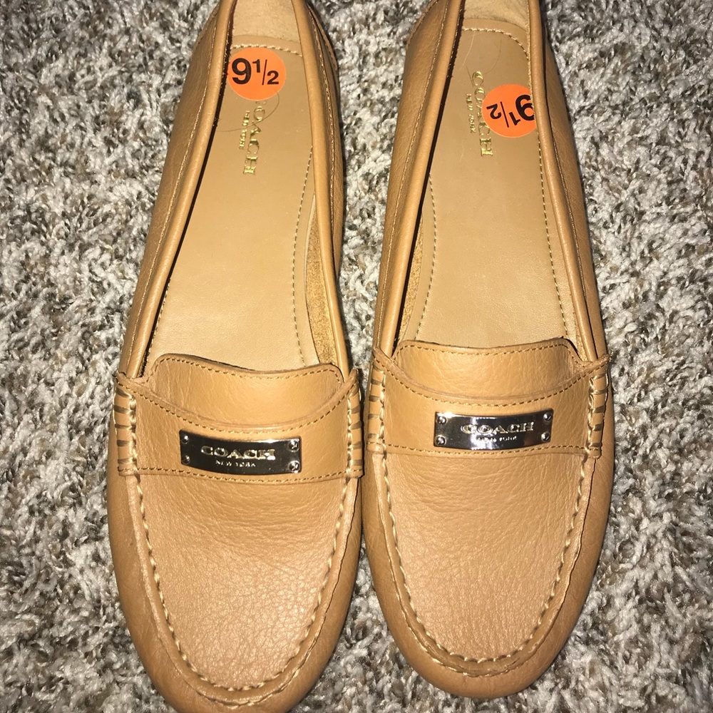 Coach camel flats